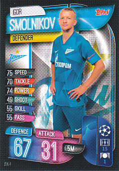 Igor Smolnikov Zenit Petersburg 2019/20 Topps Match Attax CL #ZEN4